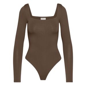 BABATON Original Contour Squareneck Bodysuit Mocha Brown XXS